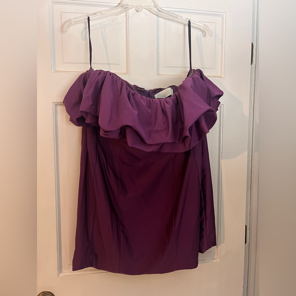 Purple Off-Shoulder Dress